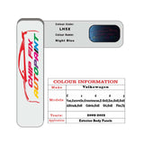 Paint code location for Vw Golf Plus Night Blue LH5X 2009-2019 Blue Code sticker paint plate chip pen paint