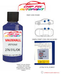 paint code location sticker Vauxhall Vivaro Lifestyle Blue 276/31L/Oky 1993-2004 Blue plate find code