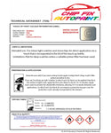 Data Safety Sheet Vauxhall Astra Lima 41L/360 1982-1993 0 Instructions for use paint