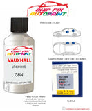 paint code location sticker Vauxhall Ampera Lithium White Gbn 2012-2012 White plate find code