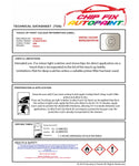 Data Safety Sheet Vauxhall Ampera Lithium White Gbn 2012-2012 White Instructions for use paint