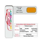 Paint code location for Vw T6 Van/Camper Raps Yellow LJ1B 1995-2015 Yellow Code sticker paint plate chip pen paint