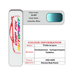 Vw Multivan Jamaika Blue LL5V 1991-1998 Blue paint code location sticker