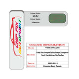 Paint code location for Vw Polo Limette LL6J 2003-2012 Green Code sticker paint plate chip pen paint