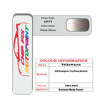 Vw Golf Flash Silver LP7Y 1984-1991 Brown/Beige/Gold paint code location sticker