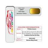 Paint code location for Vw T6 Van/Camper Kurkuma Yellow LR1X 2016-2021 Yellow Code sticker paint plate chip pen paint