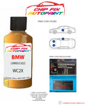 paint code location sticker Bmw 1 Series Luminous Gold Wc2X 2016-2018 Yellow plate find code
