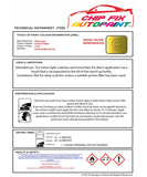 Data saftey sheet Golf Gti Limonen Yellow LL1W 2018-2022 Yellow instructions for use