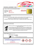 Data saftey sheet Golf Mk8 Limonen Yellow LL1W 2018-2022 Yellow instructions for use