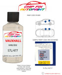 paint code location sticker Vauxhall Corsa Marble Beige 57L/477 1989-2000 Beige plate find code