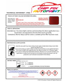 Data Safety Sheet Bmw 3 Series Touring Melbourne Red A75 2007-2022 Red Instructions for use paint