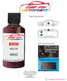 paint code location sticker Bmw Z4 Roadster Merlot Red Wa02 2002-2006 Red plate find code