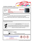 Data Safety Sheet Vauxhall Tigra Metro Blue 4Xu/168 2006-2011 Blue Instructions for use paint