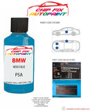 paint code location sticker Bmw M5 Mexico Blue P5A 2018-2019 Blue plate find code