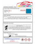 Data Safety Sheet Bmw M5 Mexico Blue P5A 2018-2019 Blue Instructions for use paint
