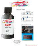 paint code location sticker Bmw 1 Series Touring Mineral Grey B39 2011-2022 Grey plate find code