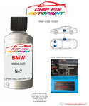 paint code location sticker Bmw 6 Series Cabrio Mineral Silver N47 2003-2019 Grey plate find code