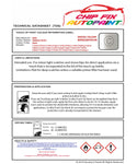 Data Safety Sheet Bmw X5-M Mineral White Wa96 2008-2022 White Instructions for use paint