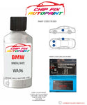 paint code location sticker Bmw 2 Series Mineral White Wa96 2008-2022 White plate find code