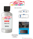 paint code location sticker Bmw 5 Series Touring Mineral White Wa96 2008-2022 White plate find code