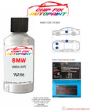 paint code location sticker Bmw 1 Series Touring Mineral White Wa96 2008-2022 White plate find code