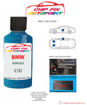 paint code location sticker Bmw 2 Series Misano Blue C1D 2017-2022 Blue plate find code