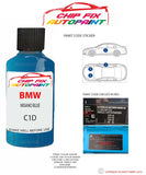paint code location sticker Bmw 2 Series Misano Blue C1D 2017-2022 Blue plate find code