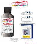 paint code location sticker Vauxhall Vivaro Mistral Grey 82L/83L/119 1997-2013 0 plate find code