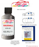 paint code location sticker Vauxhall Astra Mistral Grey 82L/83L/119 1989-1995 0 plate find code