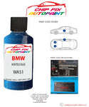 paint code location sticker Bmw 3 Series Coupe Montego Blue Wa51 2006-2012 Blue plate find code