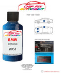 paint code location sticker Bmw Z Series Montego Blue Wa51 2006-2012 Blue plate find code