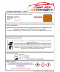 Data saftey sheet Crosspolo Magma Orange LD2C 2006-2014 Orange instructions for use