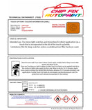 Data saftey sheet Polo Magma Orange LD2C 2006-2014 Orange instructions for use