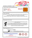 Data saftey sheet Golf Magma Orange LD2C 2006-2014 Orange instructions for use