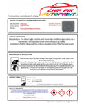 Data saftey sheet Golf Gti Mondstein Grey LA7C 2018-2022 Silver/Grey instructions for use