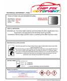 Data saftey sheet Polo Mono Silver LA7Q 2010-2013 Silver/Grey instructions for use