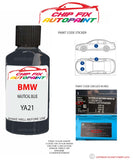 paint code location sticker Bmw 1 Series Nautical Blue Ya21 2004-2006 Blue plate find code