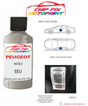 paint code location plate Peugeot Traveller Nautilus EEU 2016-2021 Silver Grey Touch Up Paint