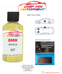 paint code location sticker Bmw Z3 Neon Yellow 427 1999-2002 Yellow plate find code