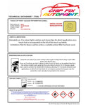 Data Safety Sheet Bmw Z3 Roadster Neon Yellow 427 1999-2002 Yellow Instructions for use paint