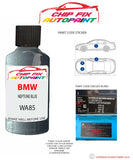 paint code location sticker Bmw 5 Series Touring Neptune Blue Wa85 2007-2013 Blue plate find code