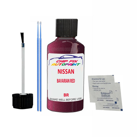 NISSAN BAVARIAN RED Code:(BR) Car Touch Up Paint Scratch Repair