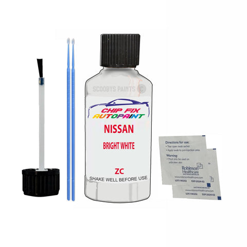 NISSAN BRIGHT WHITE Code:(ZC) Car Touch Up Paint Scratch Repair