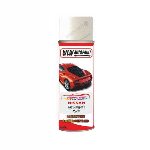 NISSAN SATIN WHITE Code:(QX3) Car Aerosol Spray Paint Can