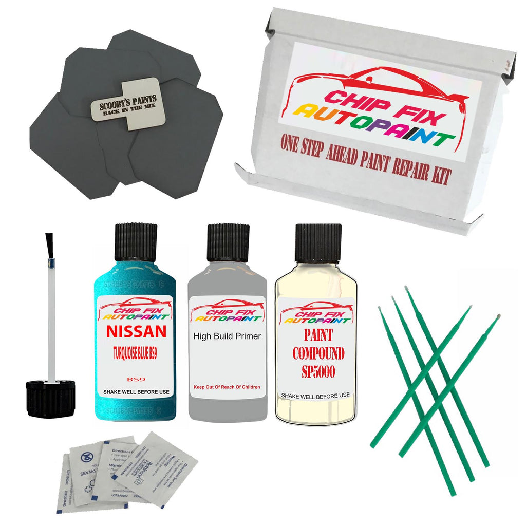 NISSAN TURQUOISE BLUE BS9 Code:(BS9) Car Touch Up Paint Scratch Repair
