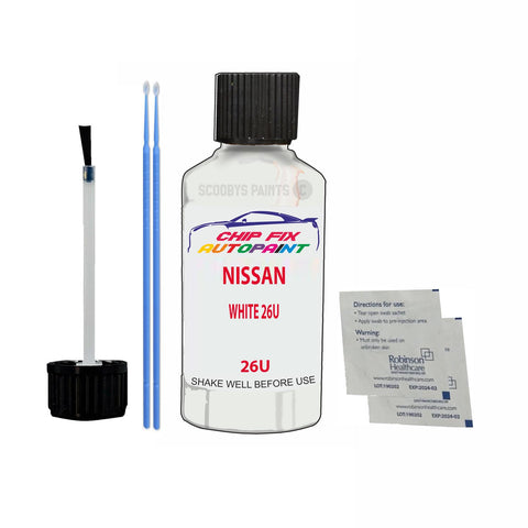 NISSAN WHITE 26U Code:(26U) Car Touch Up Paint Scratch Repair