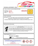 Data saftey sheet Corrado Nugget Yellow LK1B 1982-1991 Orange instructions for use