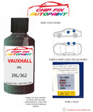 paint code location sticker Vauxhall Calibra Opal 39L/362 1994-1997 0 plate find code