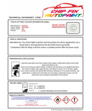 Data Safety Sheet Vauxhall Zafira Opal Weiss Ewp 2018-2021 White Instructions for use paint