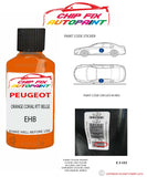 paint code location plate Peugeot 2008 Orange Corail Rtt Belge EHB 1973-2018 Orange Touch Up Paint